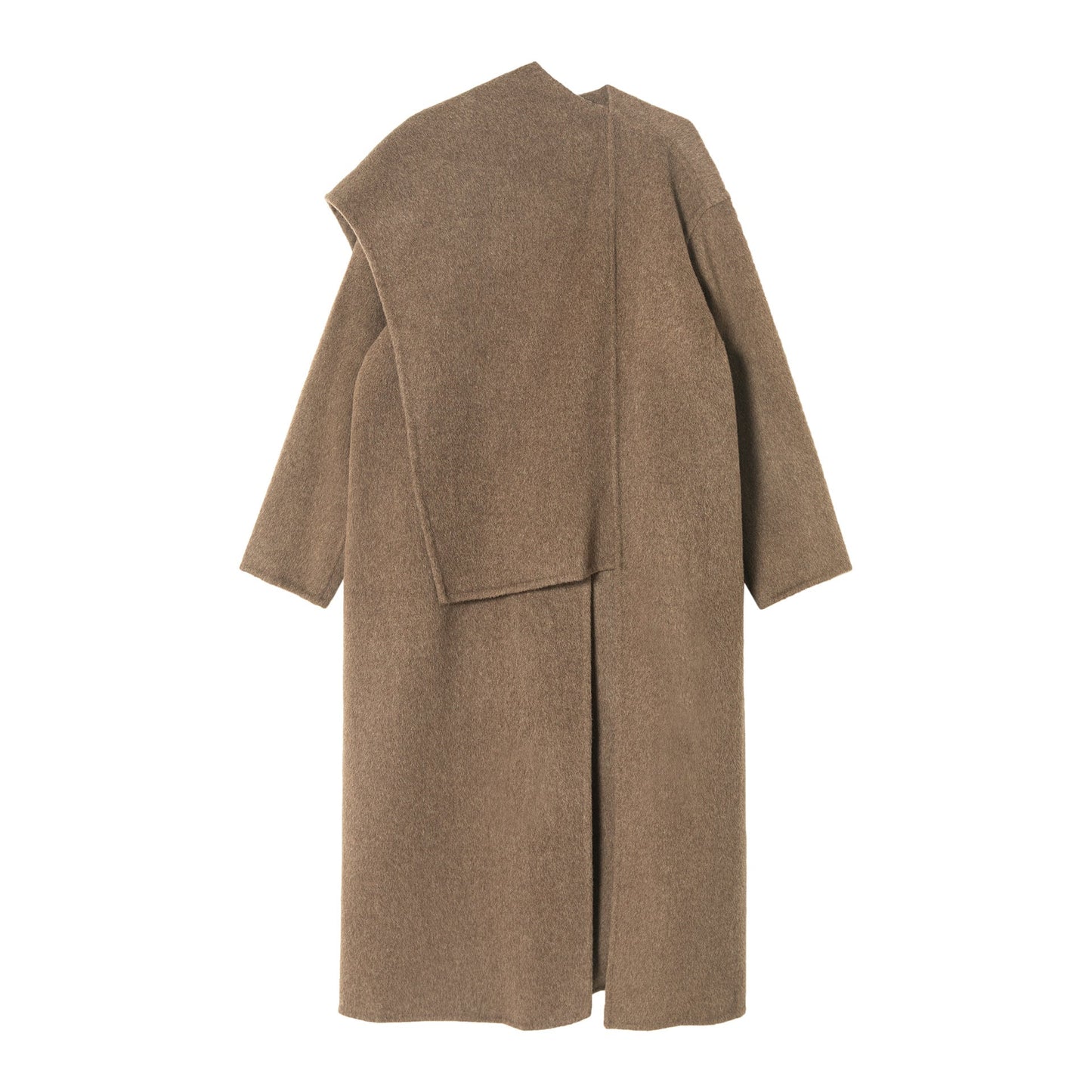 Shawl scarf long wool coat double-sided woolen coat